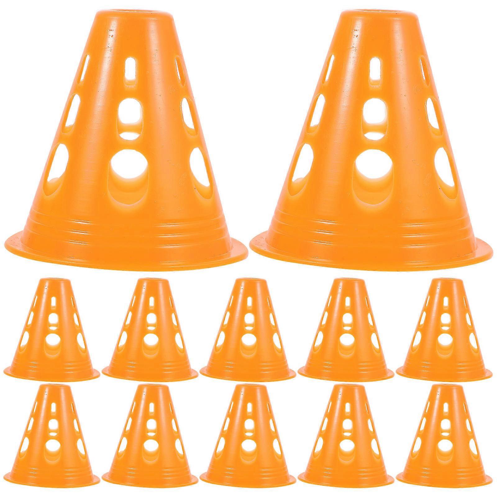 20 Pack Stackable Sports Cones for Agility Training, Brightly Colored Markers for Soccer, Basketball, and Skating Drills