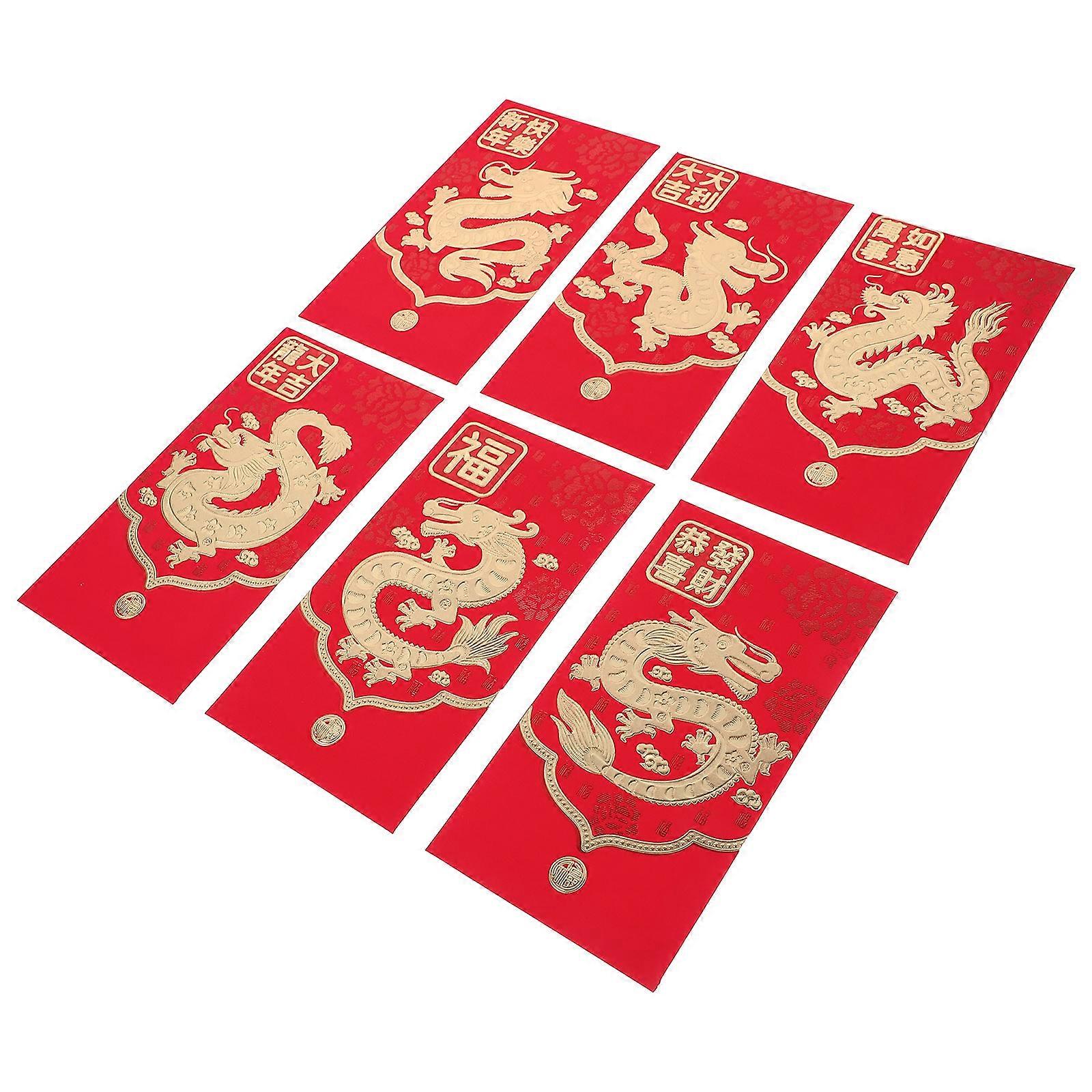 Chinese New Year Celebrations Red Envelopes present Giving Rectangular Mixed Style Paper 16.8X9X0.2CM 30Pcs