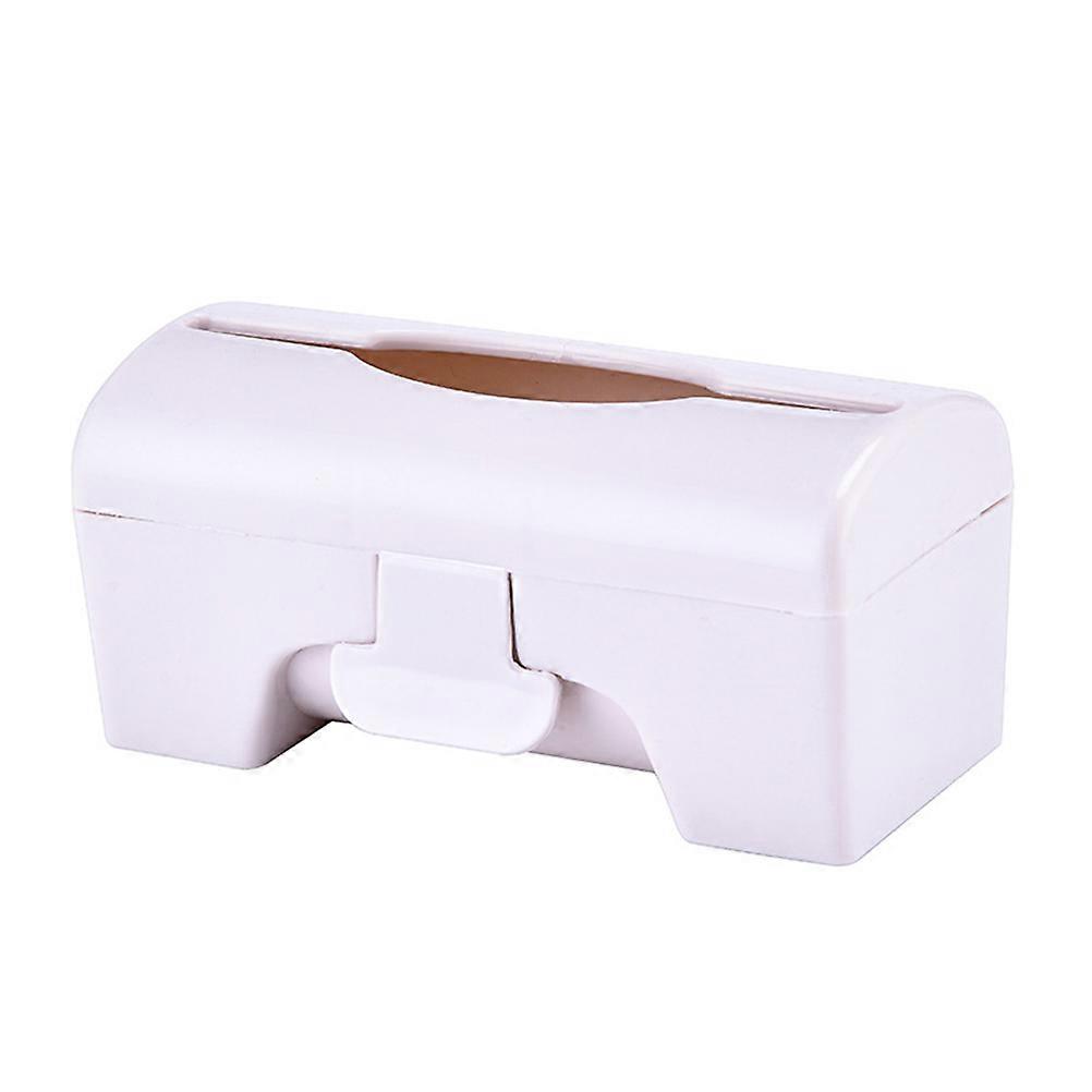 Garbage Storage Bag Box Wall Mounted Plastic Finishing Kitchen Bag Extraction Box Beige 1Set
