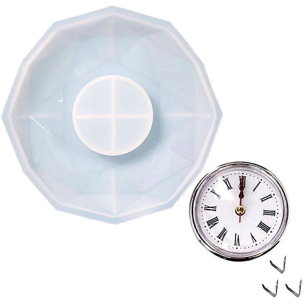DIY Clock Silicone Mold 1Set Silver for Easy Demolding and Clock DIY Molds