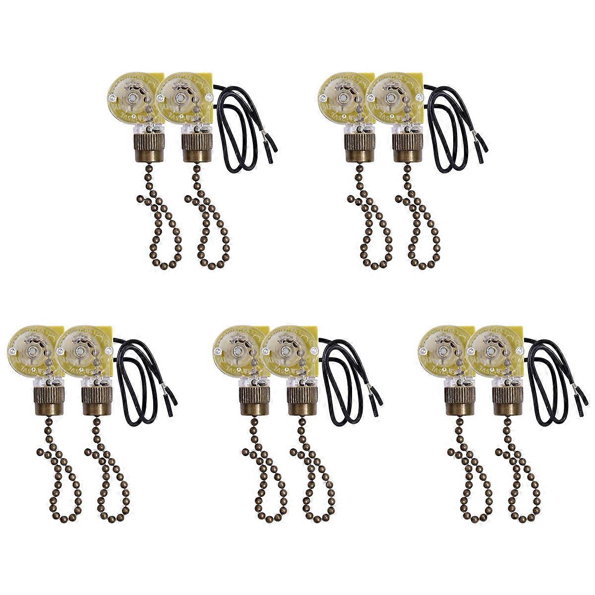 Ceiling Fan Light Switch ZE-109 Light Switch 2Pcs Bronze