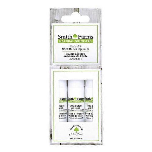 Smith Farms Skincare Inc. 乳木果油润唇膏,3 支装