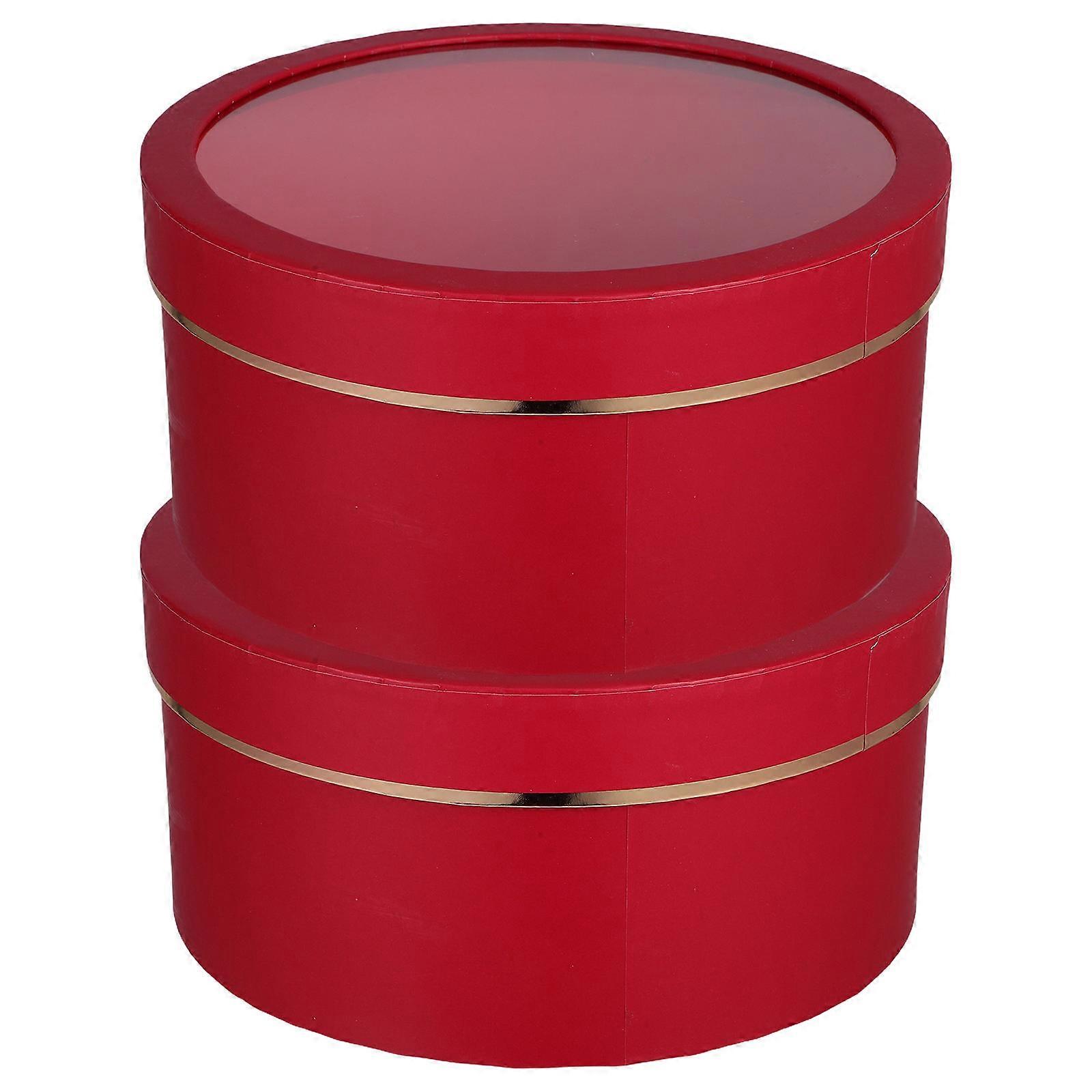 2pcs PVC Gift Packaging for Bouquets with Clear Window – Romantic Valentine’s Day Present Idea