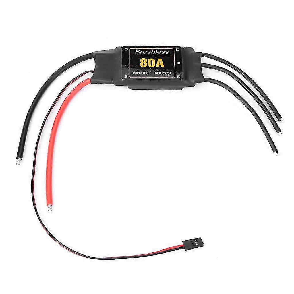 RC ESC, 80A 2-6S Brushless Electronic Speed Controller with UBEC, Battery Low Voltage for Protection for Drone Airplane Helicopter--