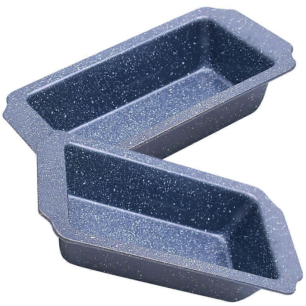 Metal Loaf Pan Non Stick Baking Tin Carbon Steel Bread Pan For Home Baking Rectangular Shape With Handle 2Pcs