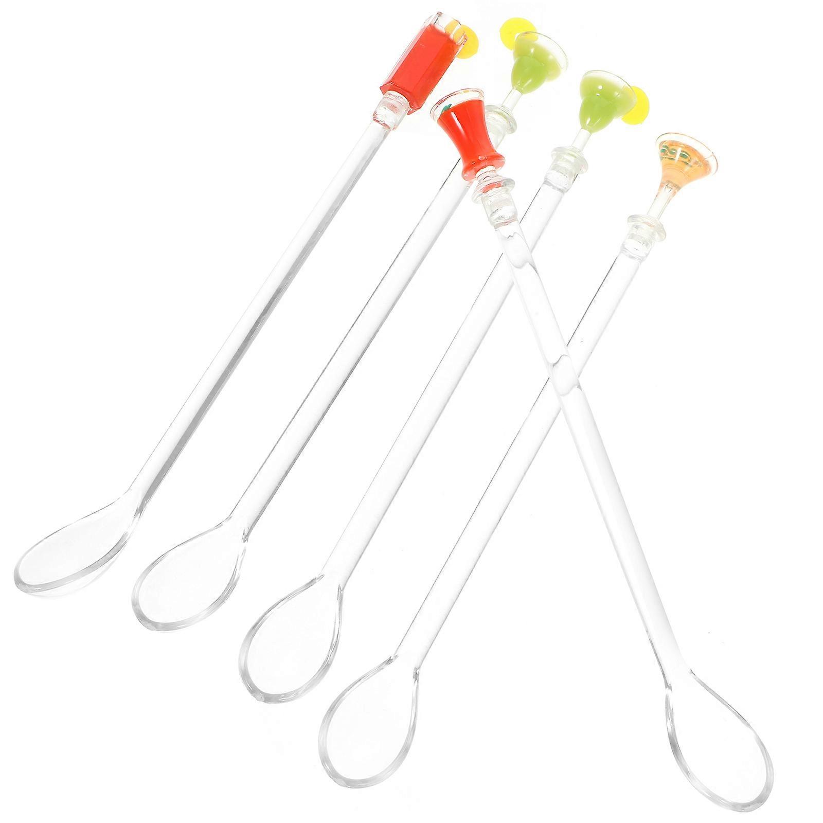 Stirrer Cocktail for Stirring 5Pcs Random Style Drink Sticks