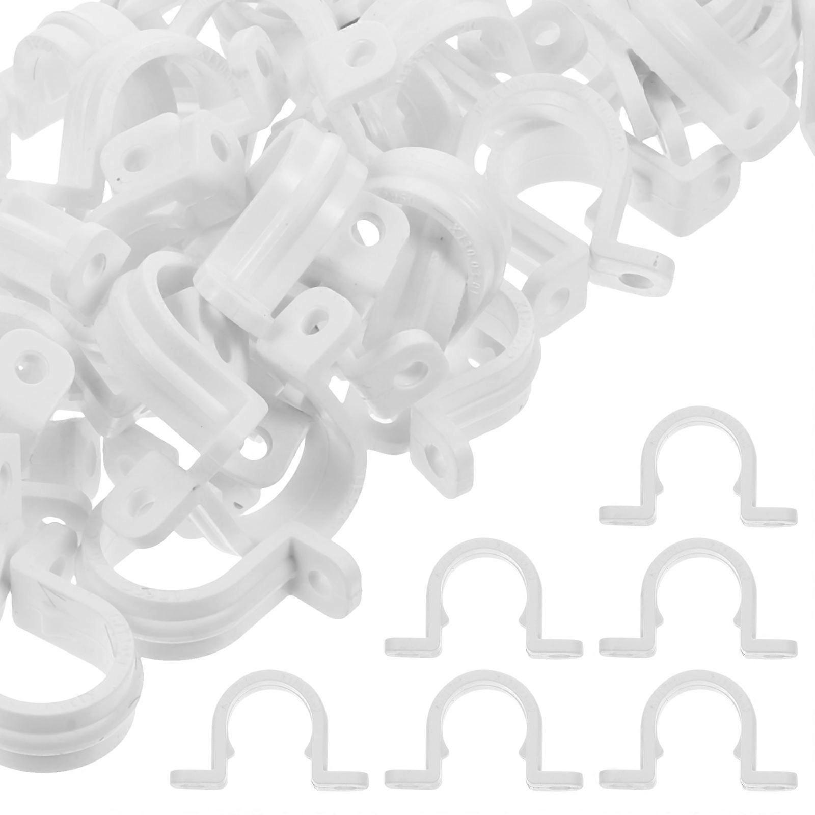 Pipe Clamps Pipe Support Bracket Professionals 20mm Plastic Easy Installation 60Pcs