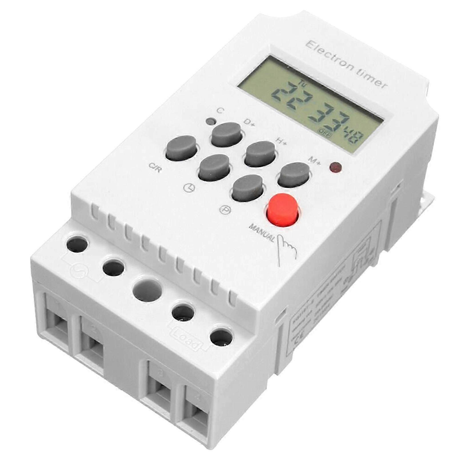 2025 Latest Model AC 220V 25A Digital Programmable Timer Din Rail Electronic