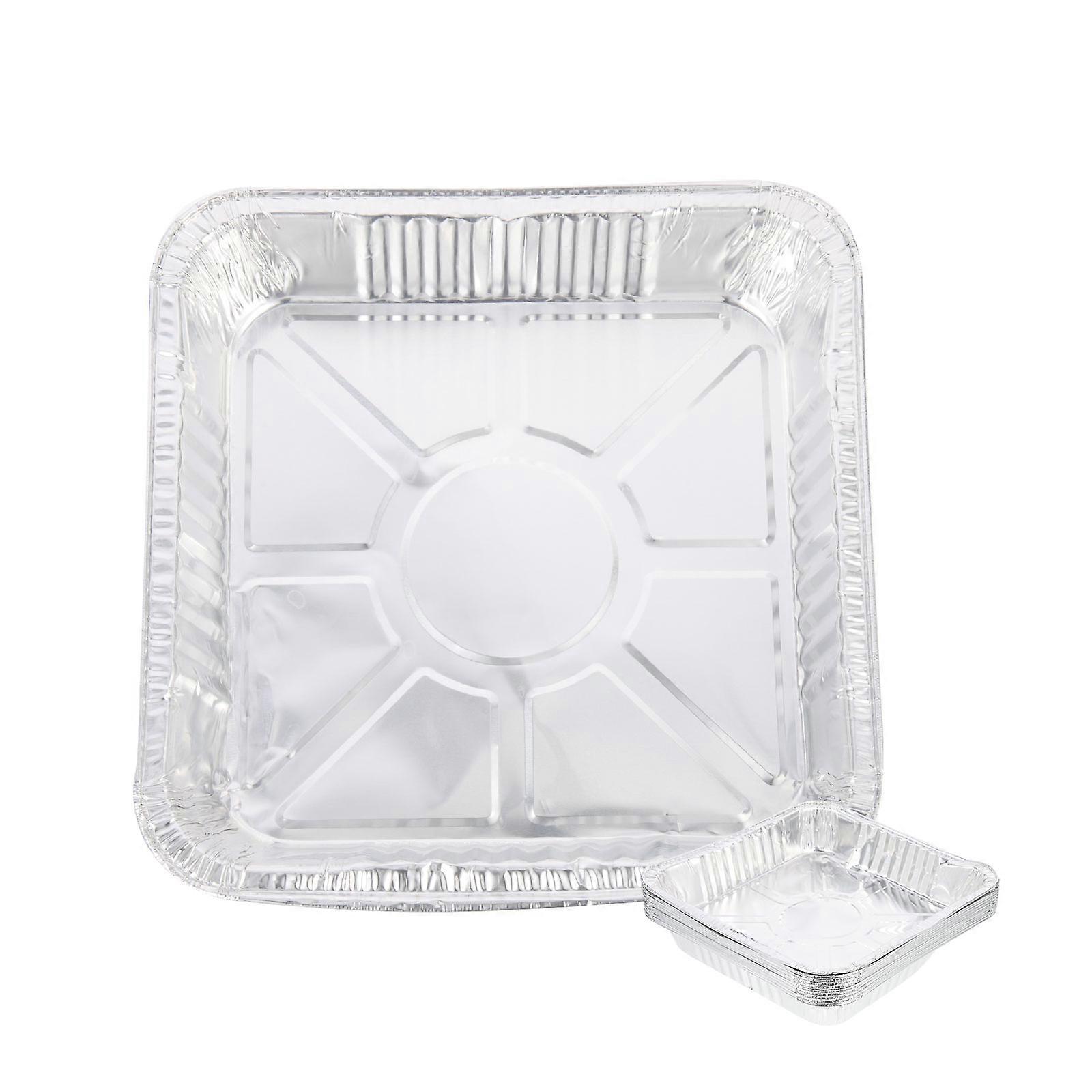 Bakery Tinfoil Box Square Foil Pans Home Users Barbecue Safe 10Pcs