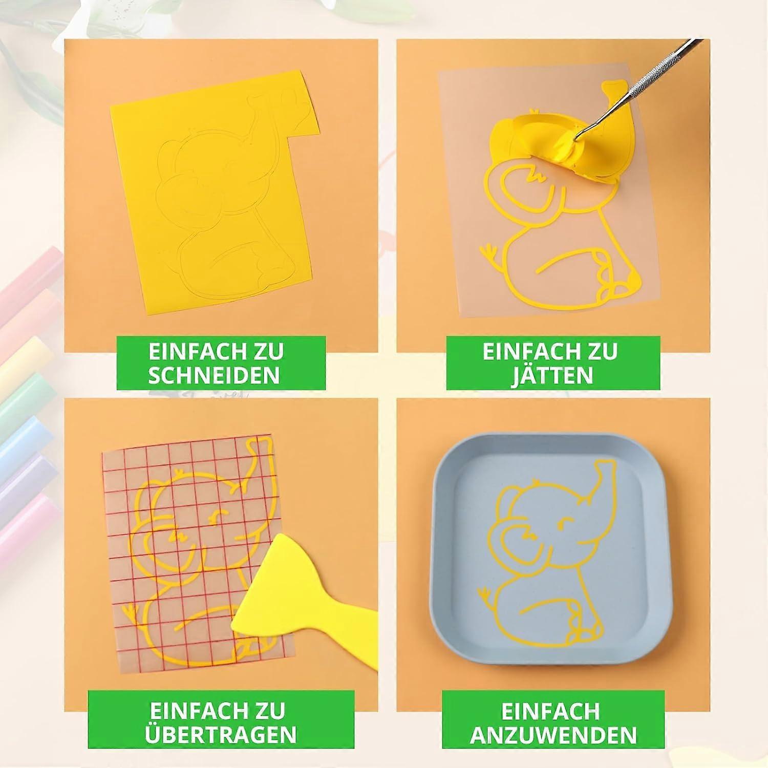Self-Adhesive Craft Film - 4x DIN A5 Sheets (210x150mm) - Removable Furniture Vinyl