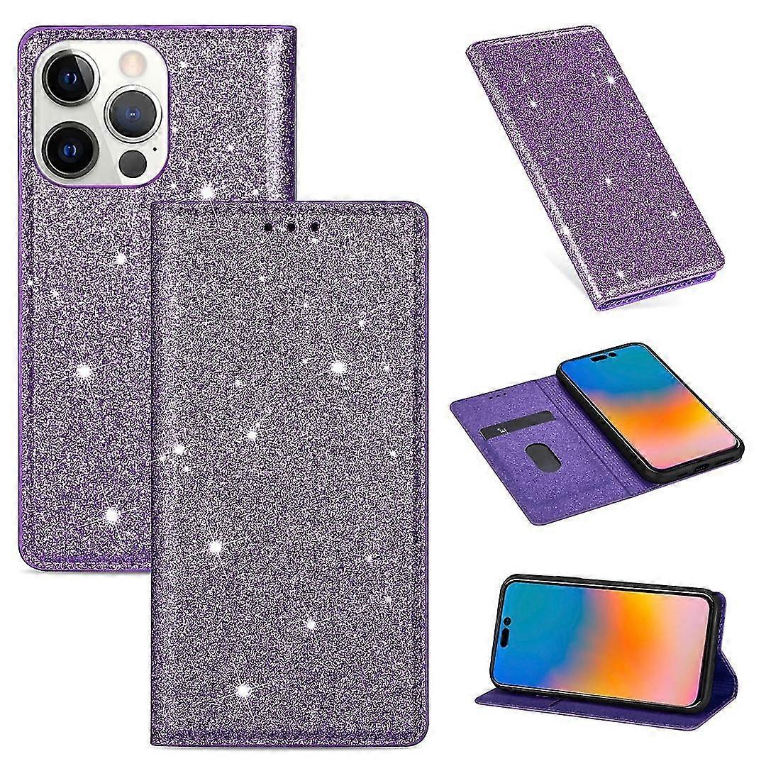 Ultrathin Glitter Leather Case For iPhone 14 Pro