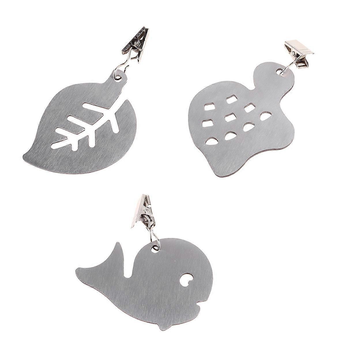 テーブルクロスクリップ厚みのあるステンレス鋼クジラの形ピクニックキャンプの結婚式パーティービュッフェディナー4個のための防風