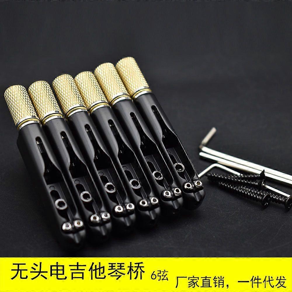 Electric Guitar Bridge: Brass Headless For 6 String Guitars Warm Tone Precision Calibrated Lightweight Smooth Surface For Enhanced Performance