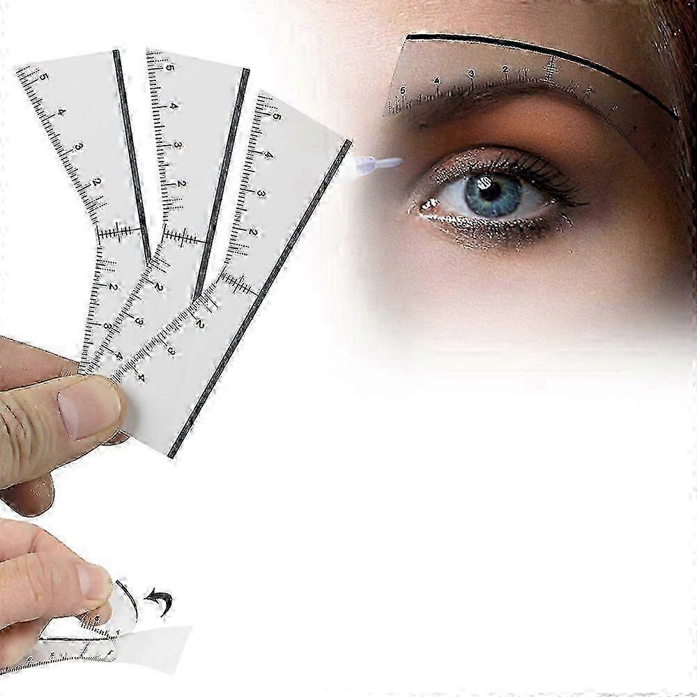 V-Shape Brow Stencil Adhesive Sticker - User-Friendly Eyebrow Template Ruler for Flawless Brows & Microblading Makeup Tools