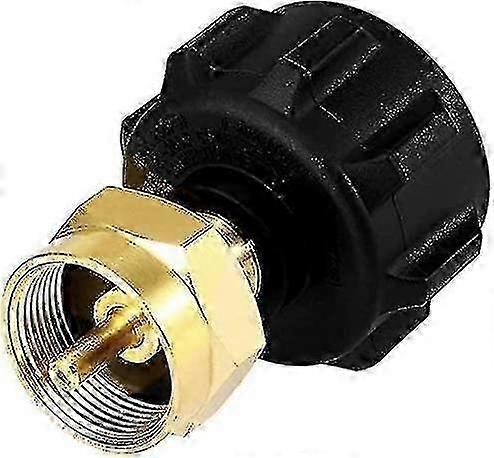 Propane Refill Adapter Regulator Valve for Steel Propane Cylinder Solid Brass Accessory (1pc, black)