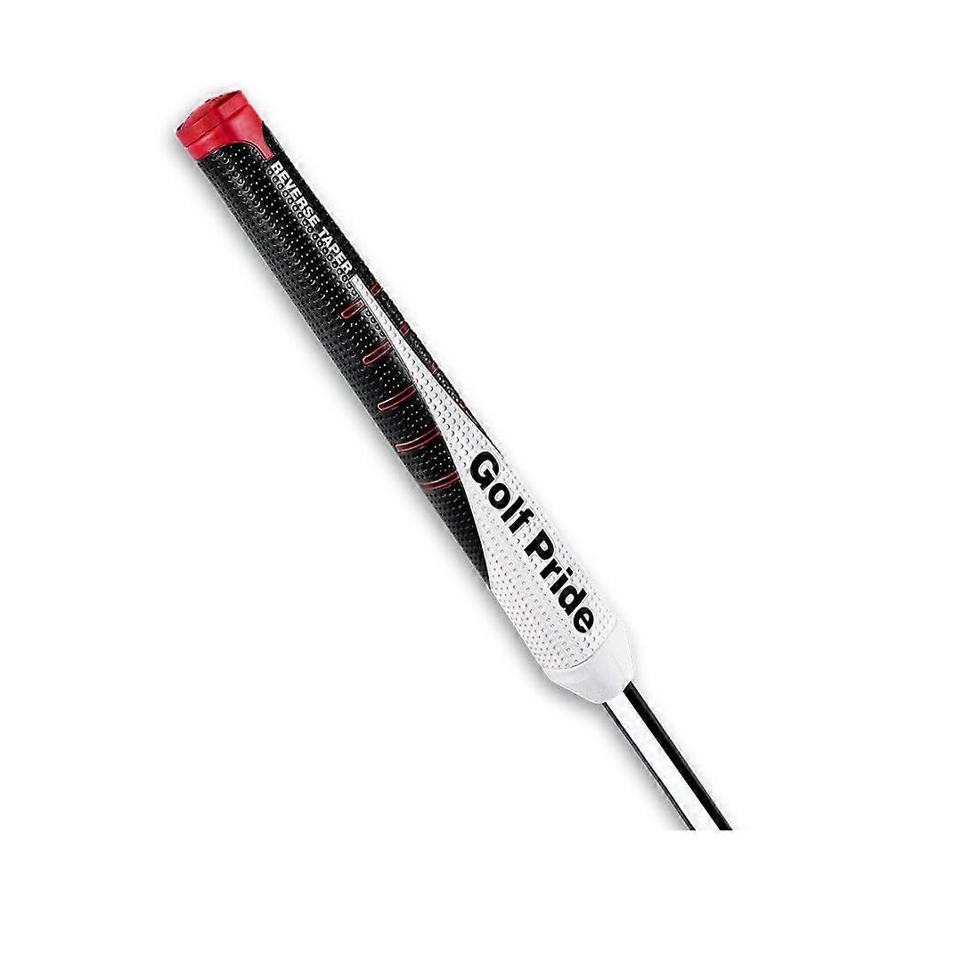Reverse Taper Flat Medium Midsize Putter Grip Impact Enhancement, Soft and Sticky, Excellent Traction, 2.2 Ounce, 0.580 Round Black/White/Red