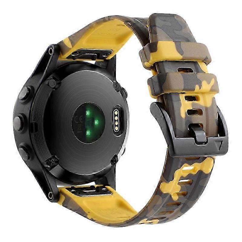 Camouflage Pattern Printed Watch Band for Compatible Devices, 22mm Silicone Quick Release Strap