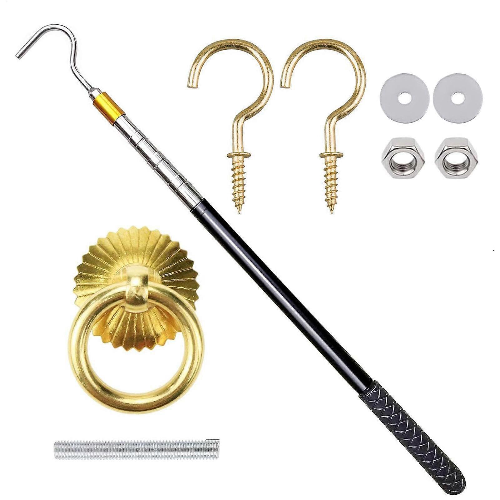 Loft Ladder Pull System Kit, Hook Parts Replacement for Workshop, Home
