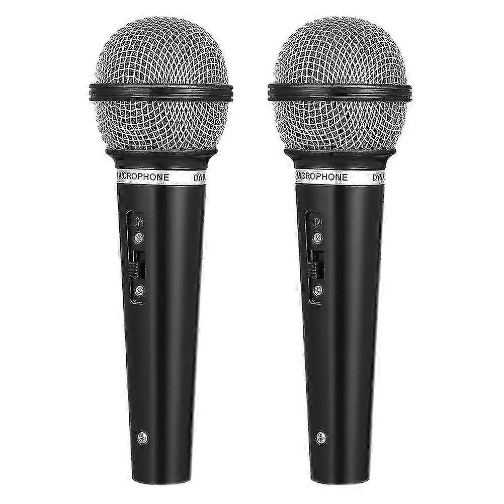 2 Pcs Cordless Handheld Microphone Toy Performance Microphone Costume Prop Microphone
