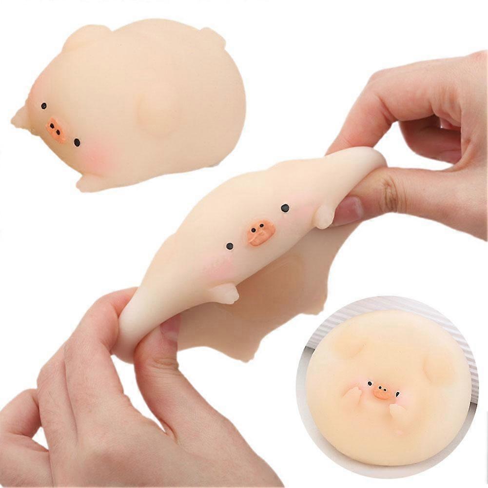 לאשה חזיר מול תיק (A)$ צעצוע דקומפרסיה בסגנון יפני חזיר ורוד לאשה לסחוט מוזיקה חמודה חמודה לחיות מחמד דקומפרסיה ללה מוזיקה