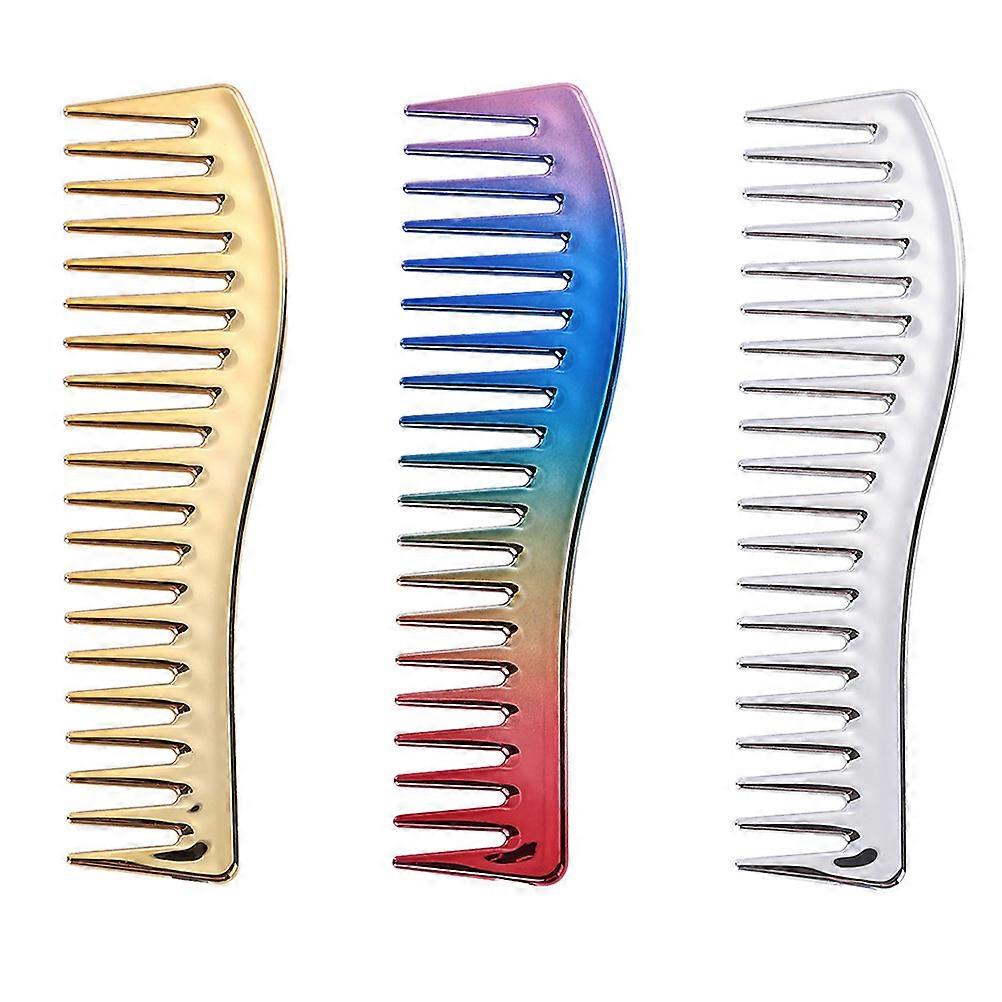 3PCS Wide Tooth Male Detangler Comb Set for Oil Styling & Salon Use – Includes Assorted Designs for Easy Hair Detangling