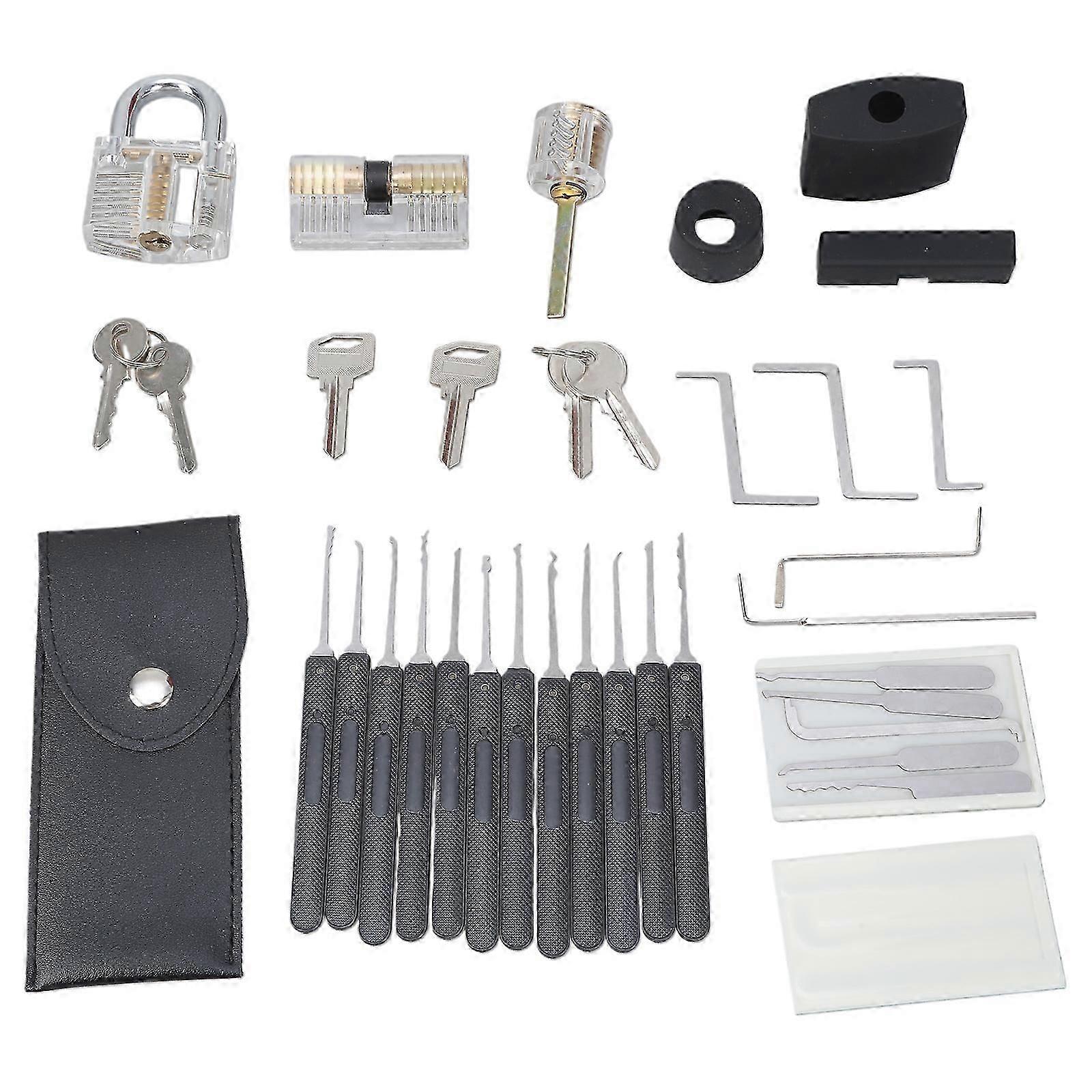 2025 Latest Model Lock Pick Practice Set With Picks, Clear Lock Suitable For