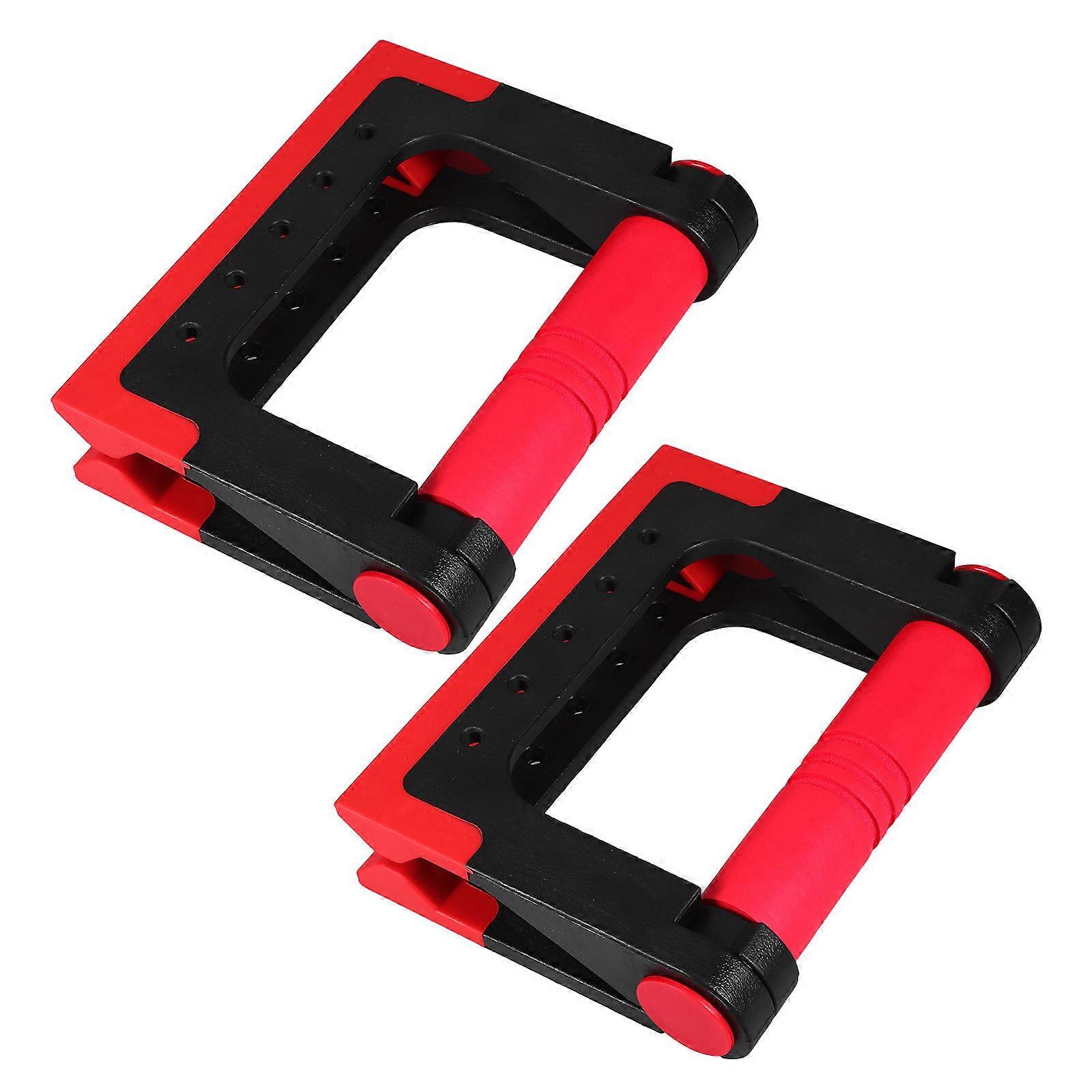 Home Gym Accessories Push-Up Rack For Fitness Equipment Red 16.00X13.60X11.00CM Reduce Body To Lower Position 1 Pair