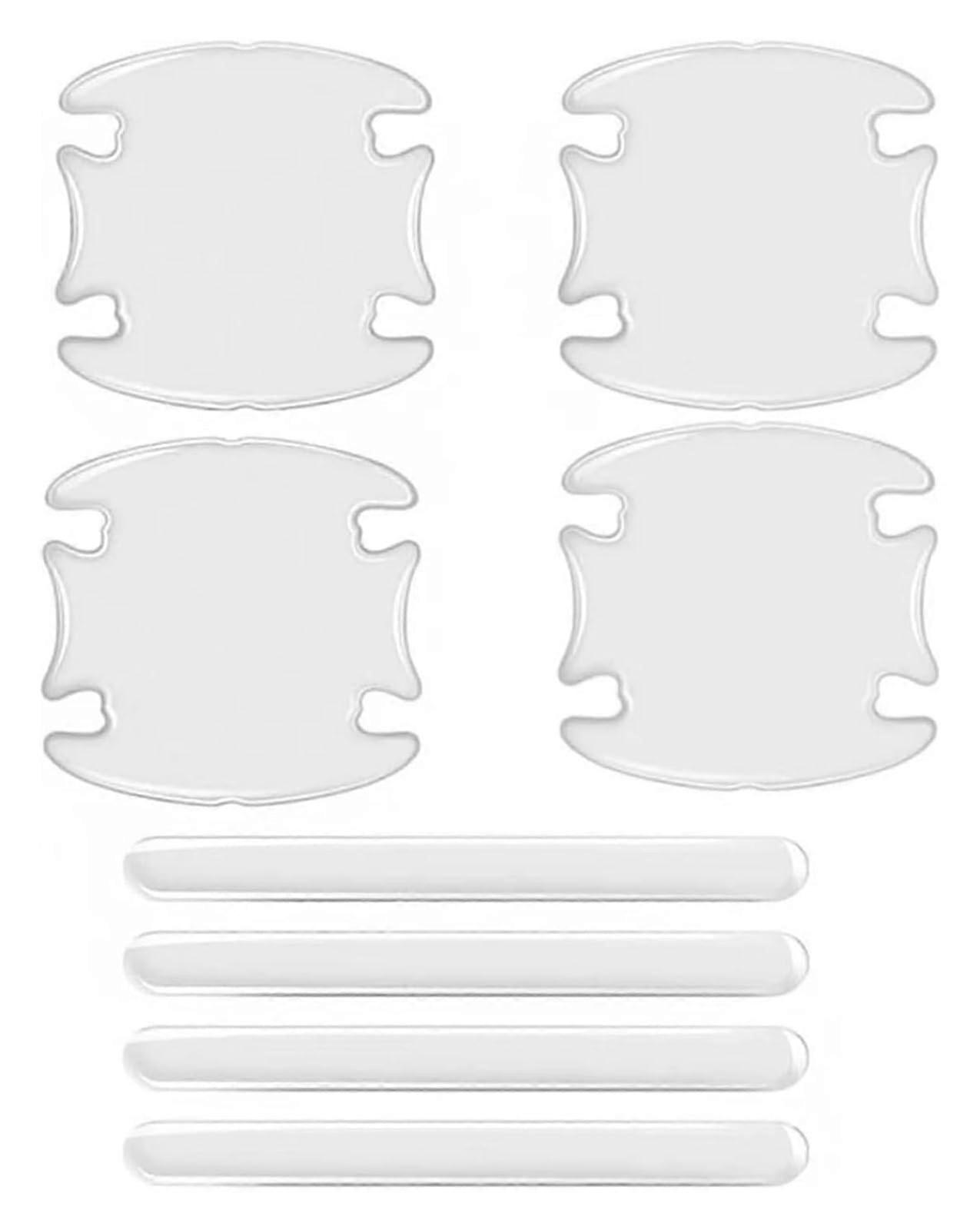 Car Exterior Door Handle Caps For Door Handle Shell Anti-Scratch Anti-Collision Clear Protective Stickers 8-Pcs Set