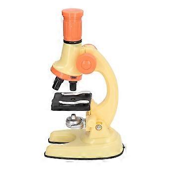 Microscópio Brinquedo Educacional Biológico Ferramenta de Laboratório Microscópio Brinquedo para Crianças Crianças Amarelo