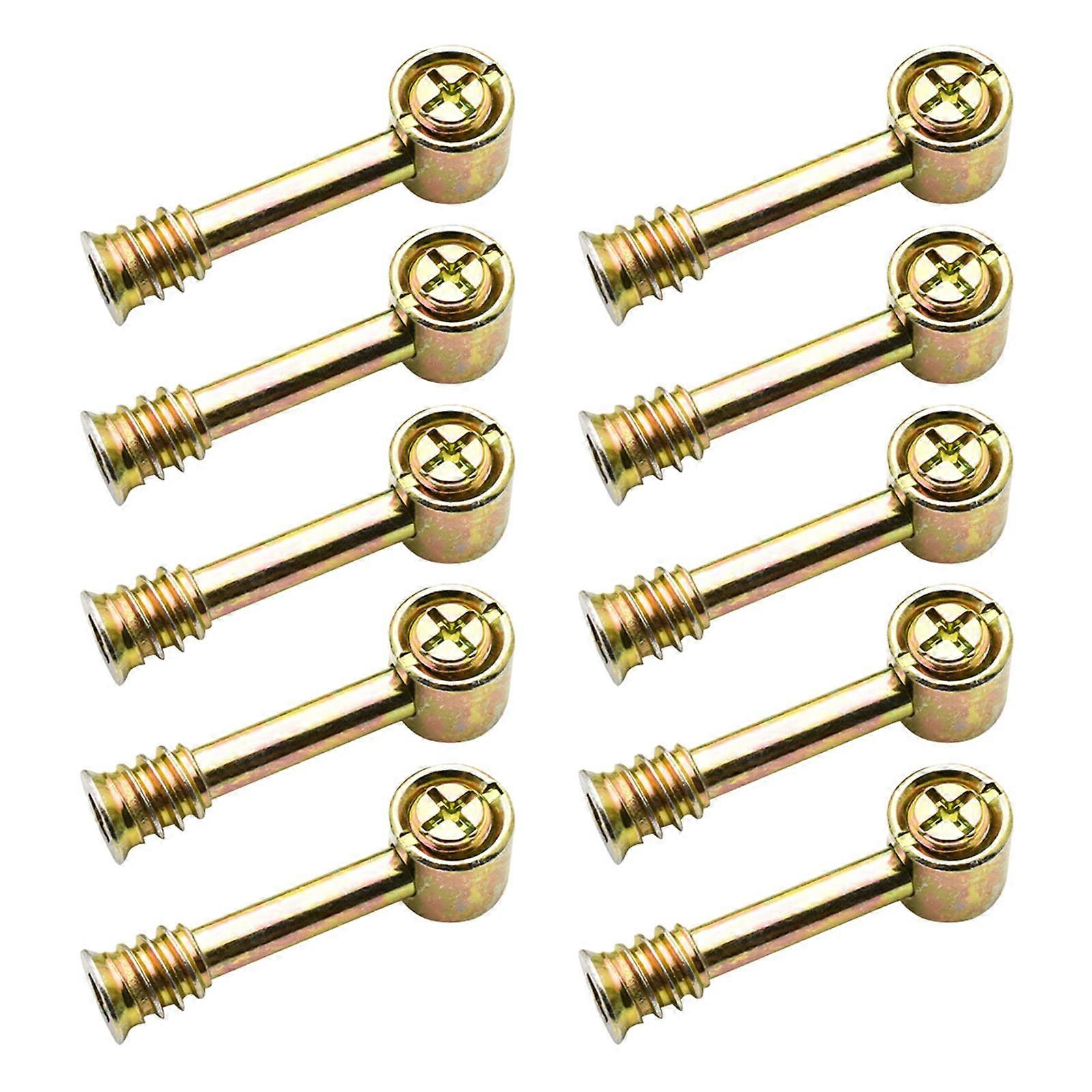 Furniture Board Hammer Nut Screw Eccentric Fitting Lock Nut Cabinet Drawer Chest of Drawers Wardrobe Panel Connect 10x