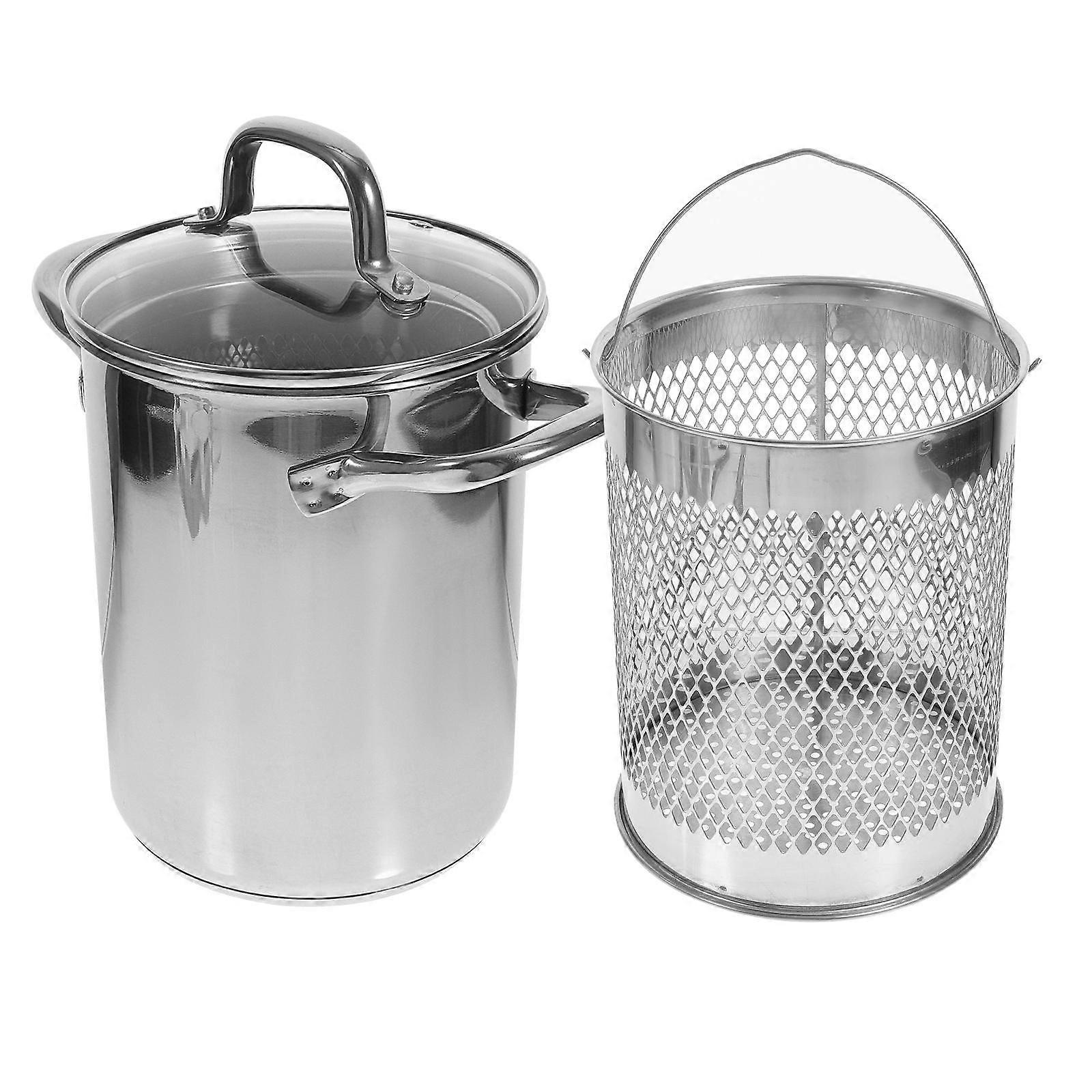 1 Set Tempura Frying Pot Japanese Style Deep Fryer Pan Essential Kitchen Tool