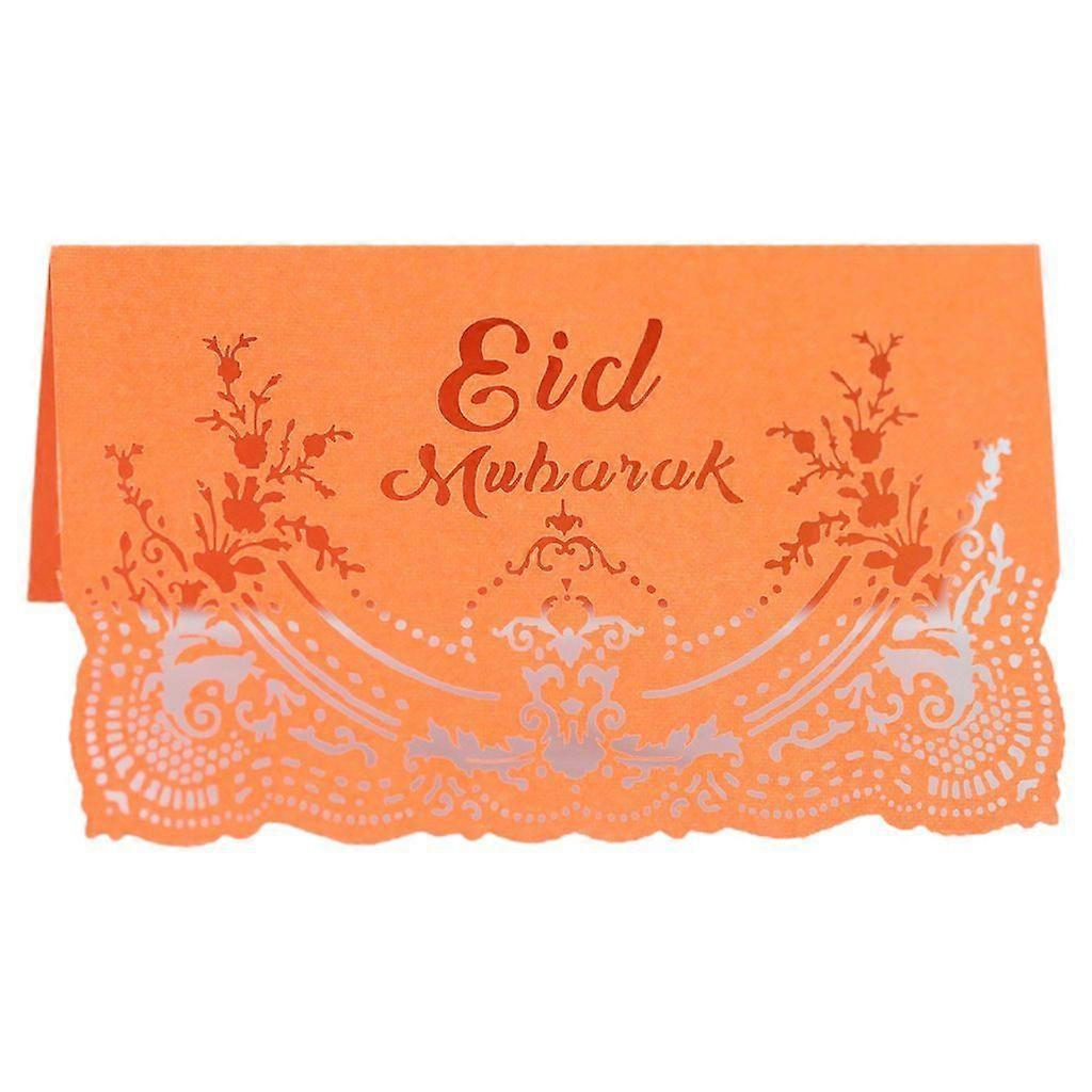100pcs عيد مبارك حزب جوفاء مكان بطاقة رمضان دعوة بطاقة الجدول ديكور