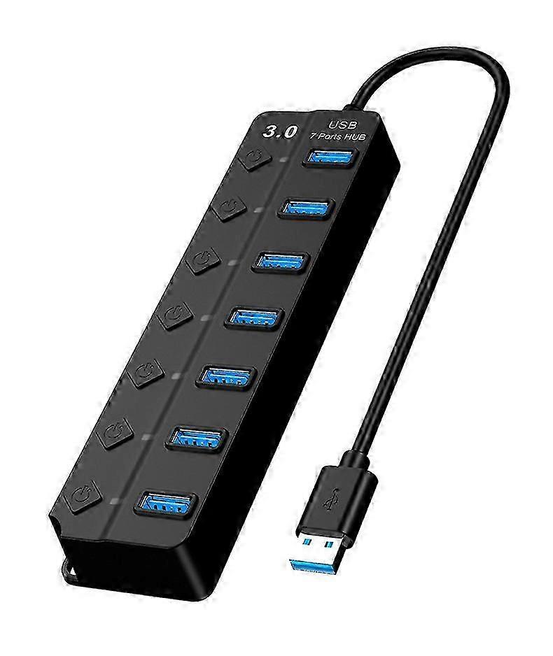 Usb extender one drag seven usb splitter usb multi-port expansion hub for laptop desktop computers