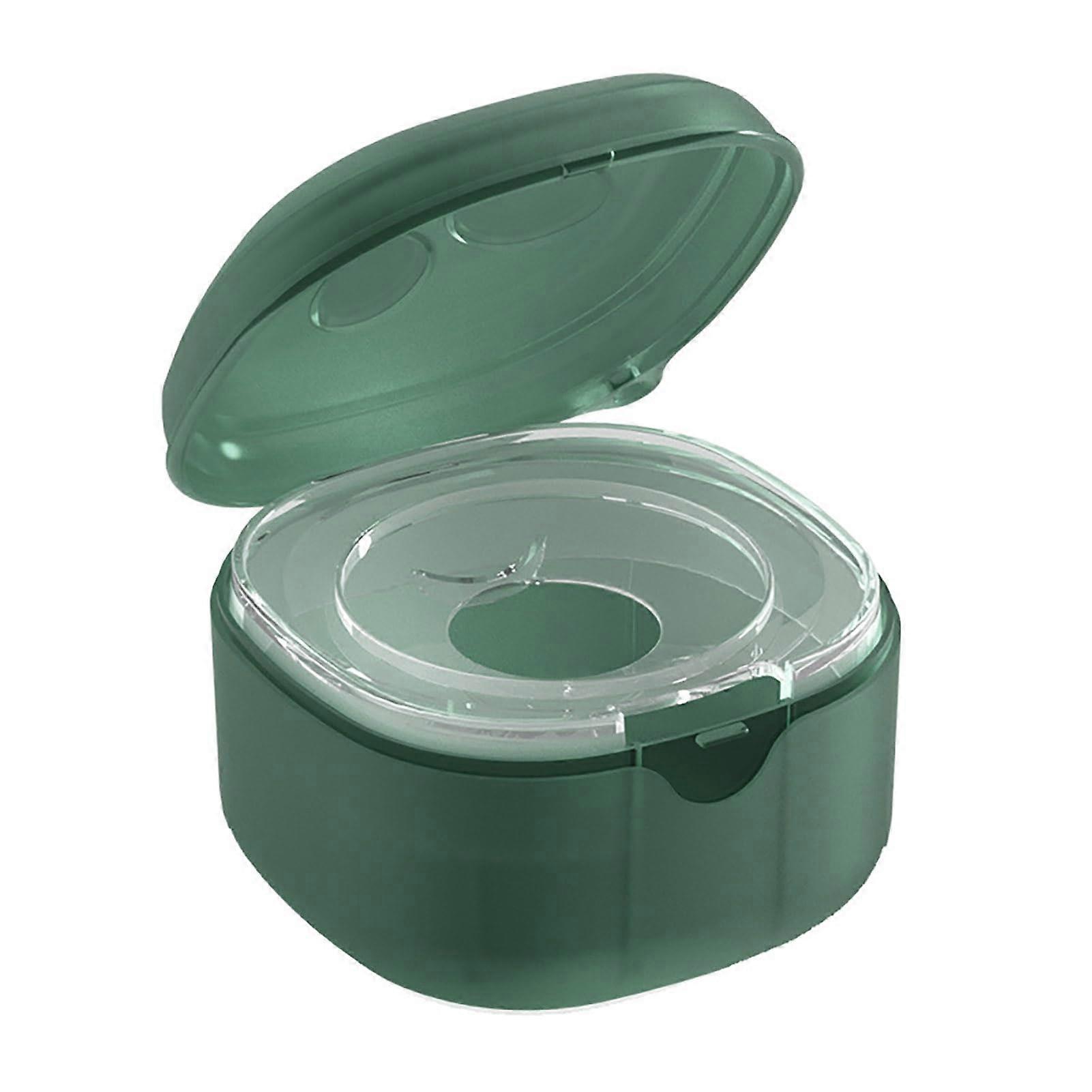 Frosted Dummy Holder Dummy Case Baby Dummy Storage Box with Dustproof Lid Matte Clear Portable Newborn Infant Teething Ring Container Case Green