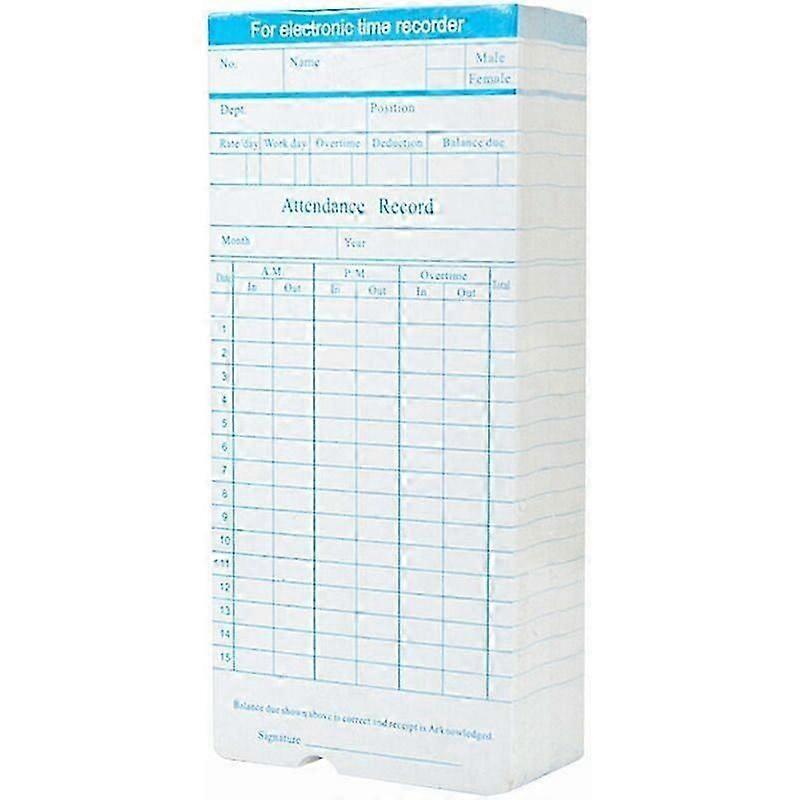 90個/パックタイムカード月間タイムカード2寸法18 8.4Cm従業員出席タイムレコーダー時計