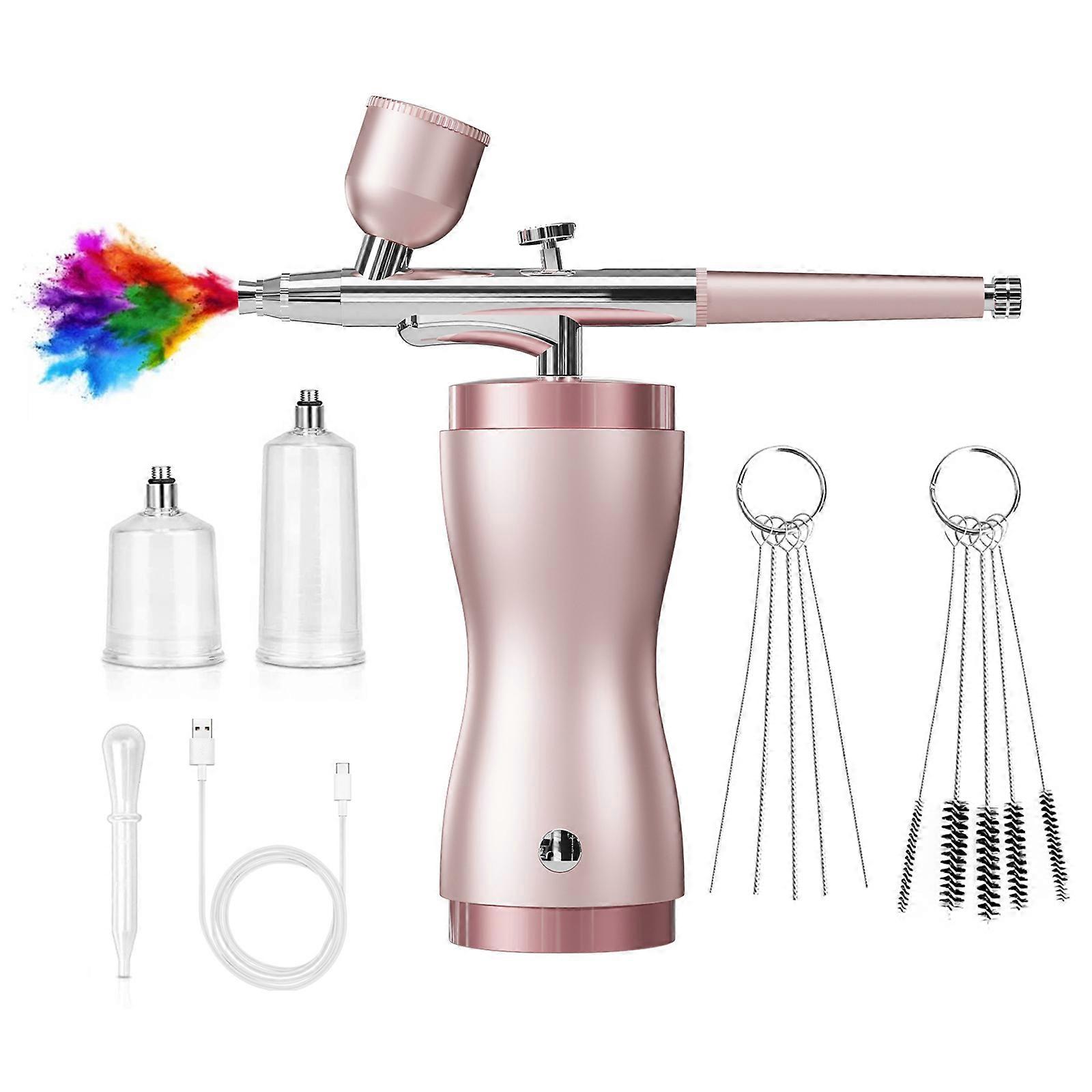 Professional Electric Sprayer Guns With Multi Material Application Perfect For Crafts Models And DIY Decoration Projects  pink color