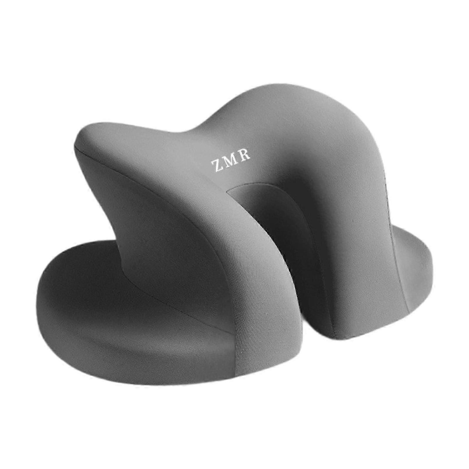 Office Desk Napping Pillow Easy Clean Multiuse Head Cushion Soft Face Cradle grey