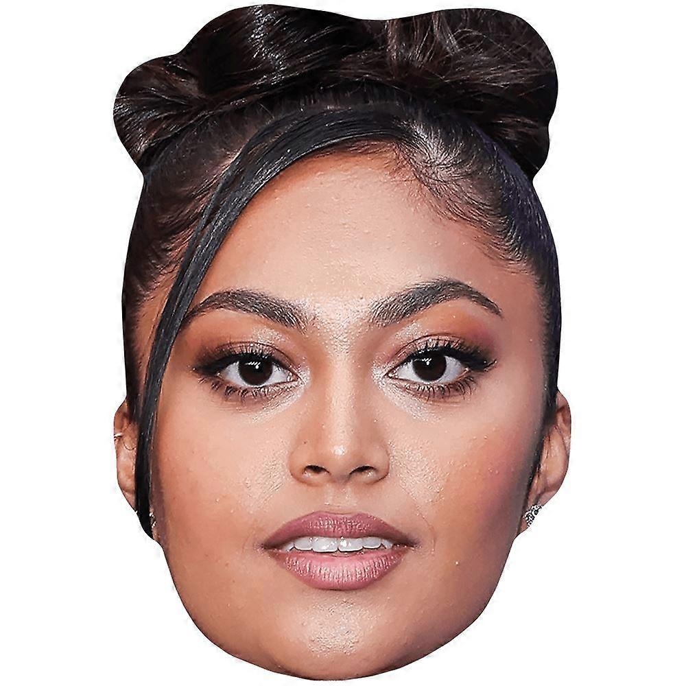 Swayam Bhatia (make-up) groot hoofd. Groter dan levensgroot masker.