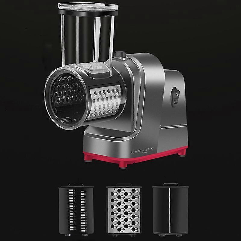 Kacheeg Electric Vegetable Cutter Multifunctional Automatic Slicer, CN Plug, Style: With 3 Knives