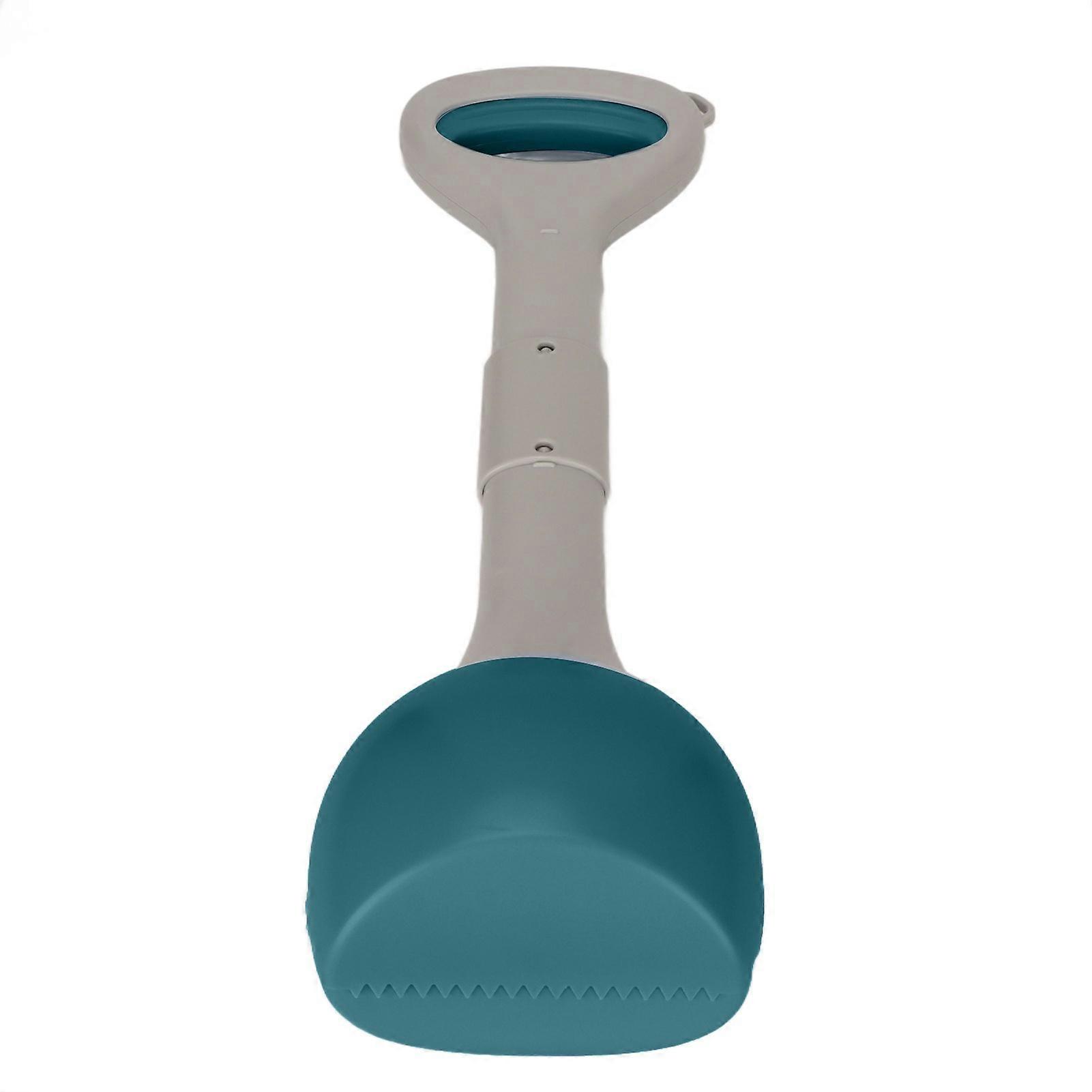 Dog Poop Picker Large Space Large Arc Diameter Easy Flushing Portable Dog Clip Toilet with Hanging Buckle and Handle L Green