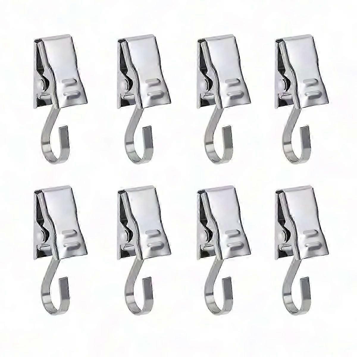 WINOMO 20 PCS Rustproof Satin Nickel Curtain Rings with Hooks
