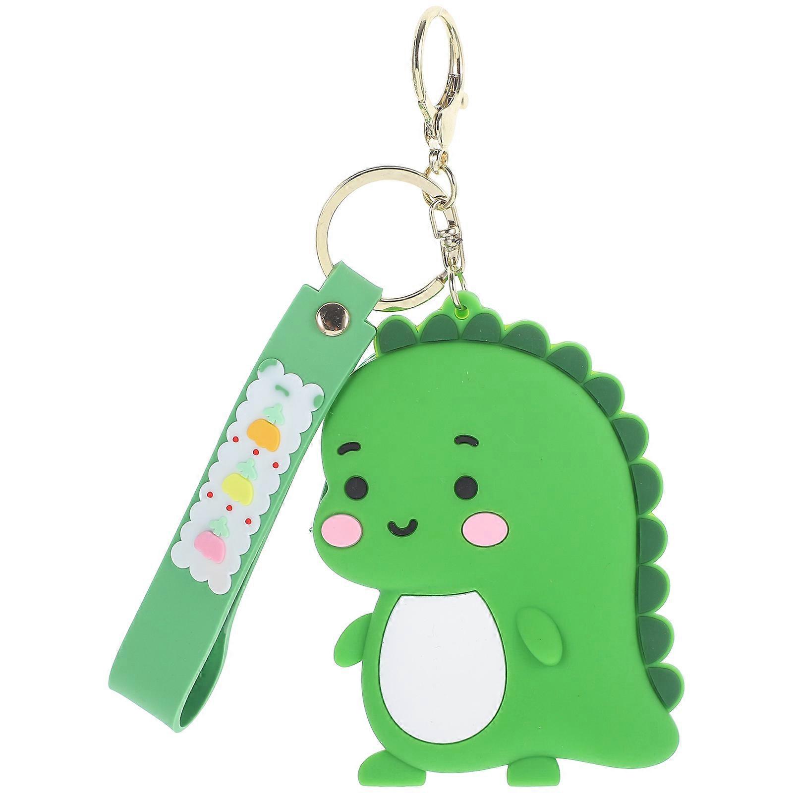 Cute Dinosaur Silicone Key Chain with Coin Purse Creative Hanging Ornament for Keys, Housewarming, and Decorative Accessory