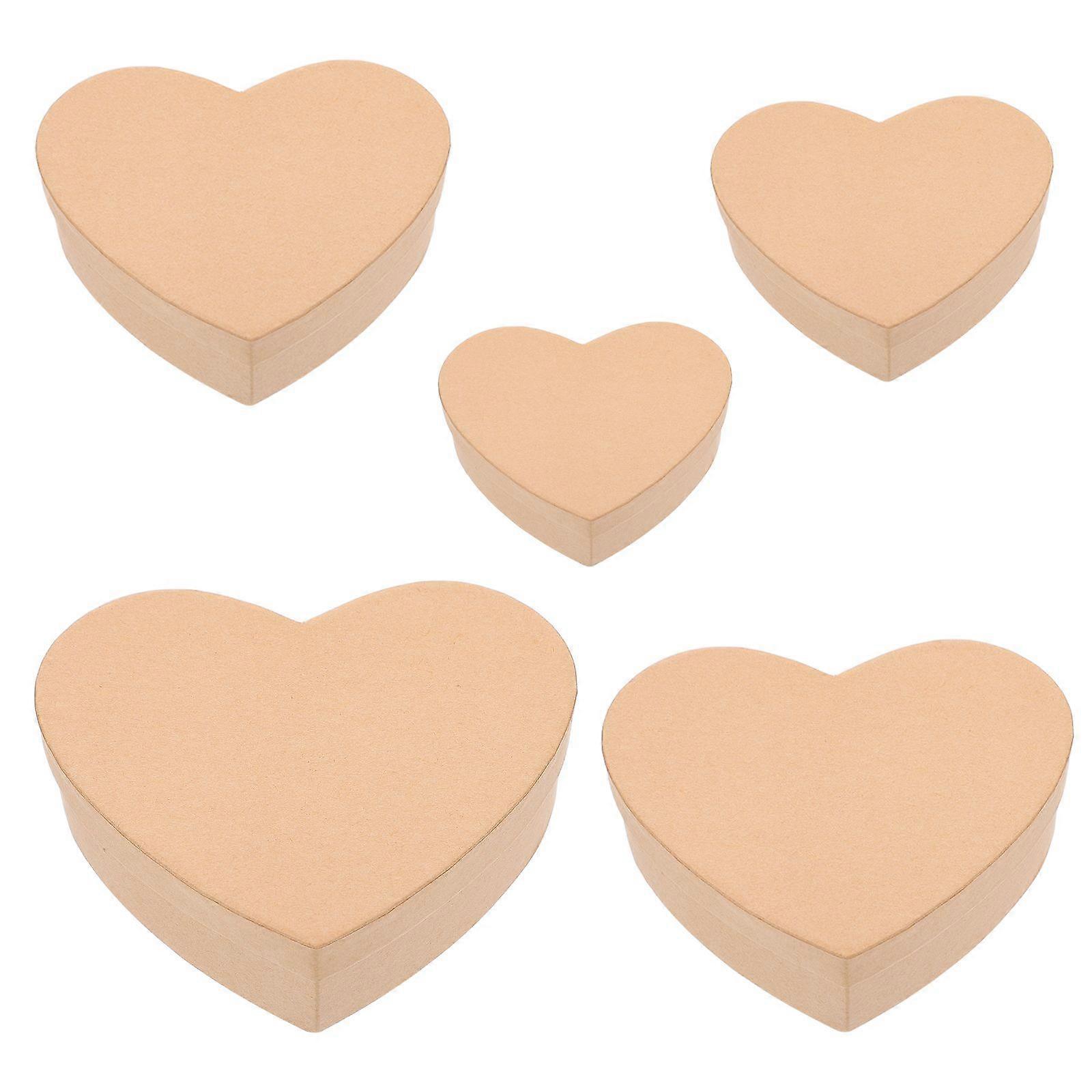 5pcs Simple Kraft Paper Box Practical Gift Storage Box Cookies Candy Container