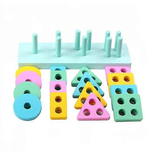 Wooden Toy Early Learning Geometric Intelligence Board Shape Intellectual Brain Game null none