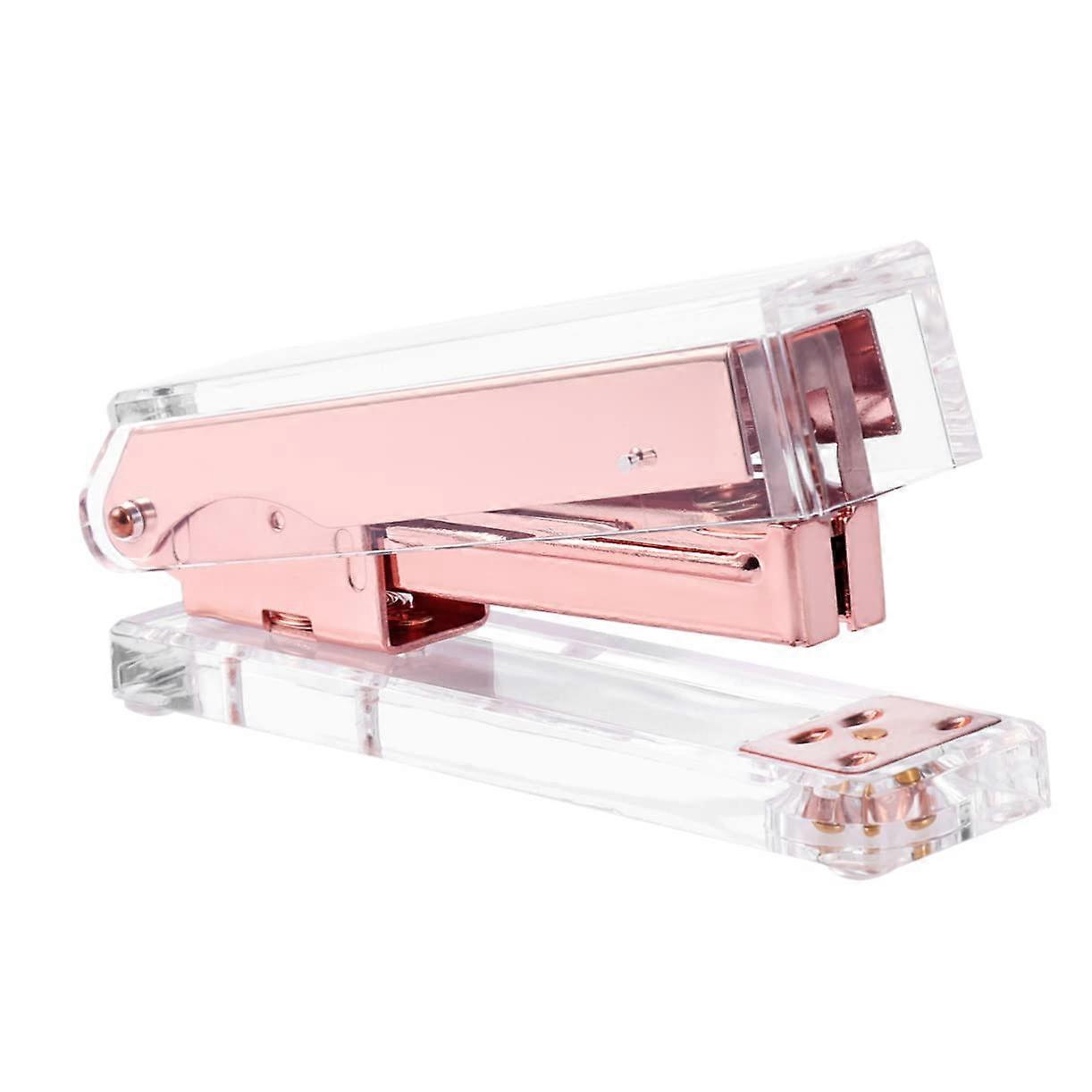 Acryl Rosgold Office Binder Desktop Binding Machine για το σπίτι και το σχολείο, κομψό αξεσουάρ γραφείου με αντιολισθητικά πόδια, ανθεκτικό