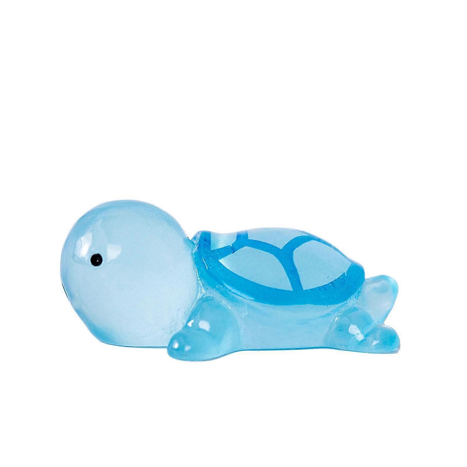 10PCS Luminous Mini Turtles Reusable Tiny Resin Ornaments for Home Decoration