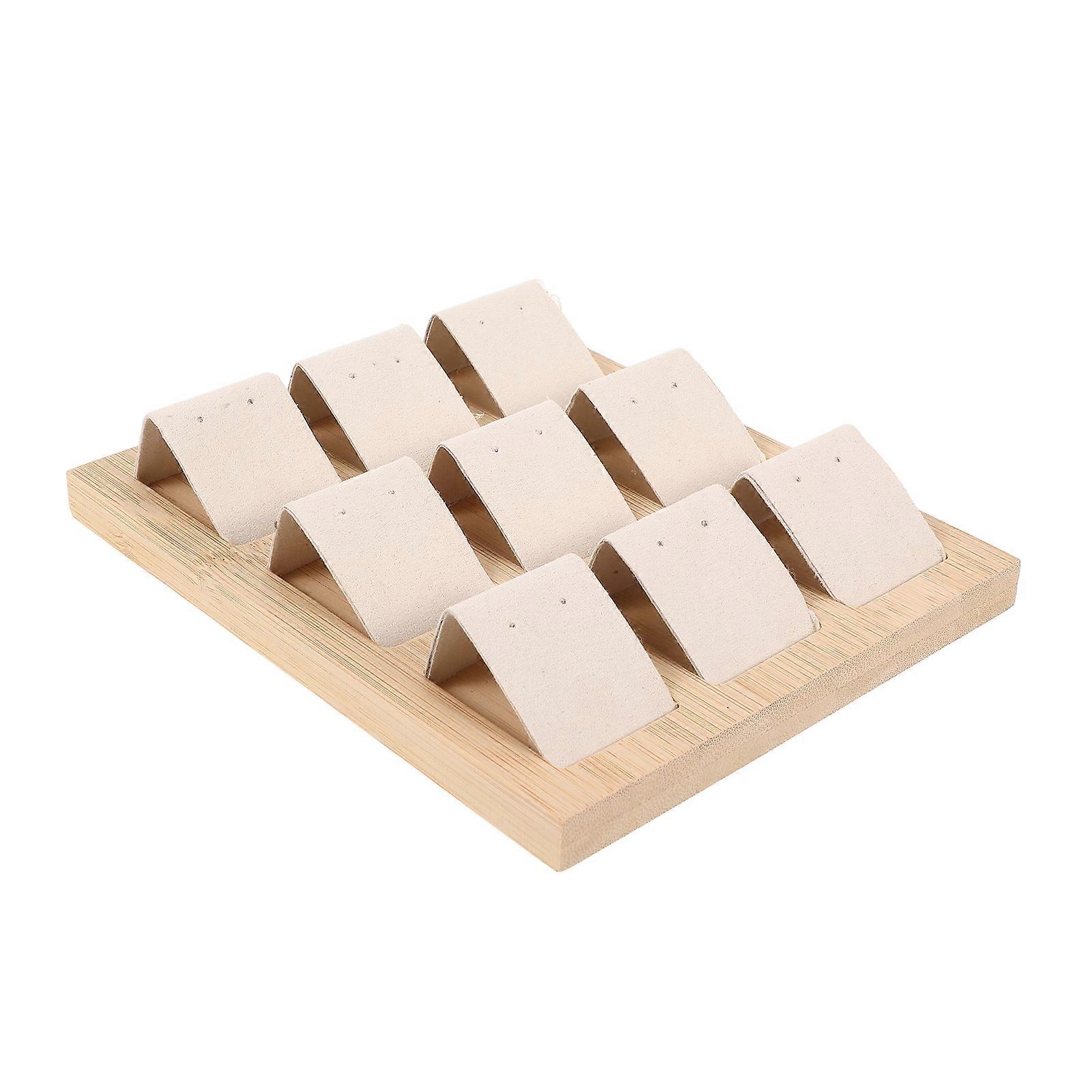 Earring Display Stand Jewelry Organizer Craft Show Prop Beige Iron for Storage 1 Set