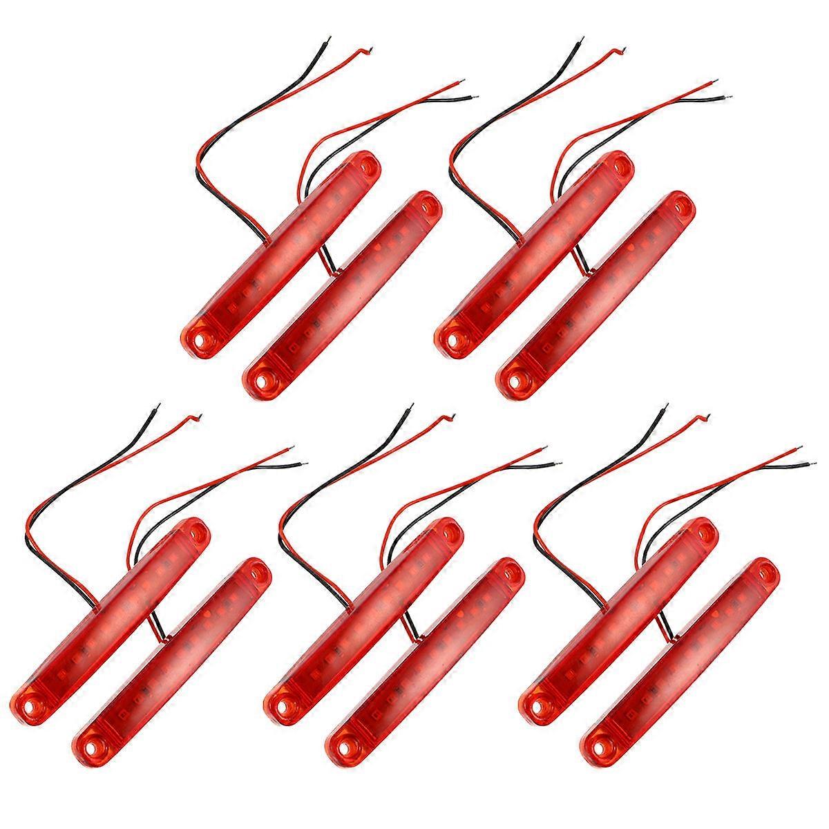 Side Light for Lighting 10Pcs Durable Plastic Rear Brake Light