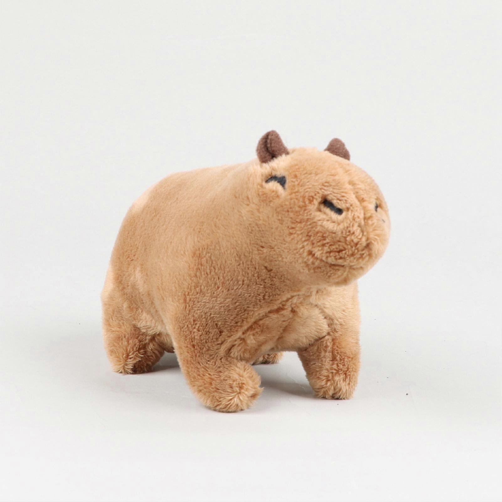 Capybara Plush Toy Soft Wild Animals Crawling Capybara Stuffed Toys Unique Toys Model Dolls Collection For Kids 