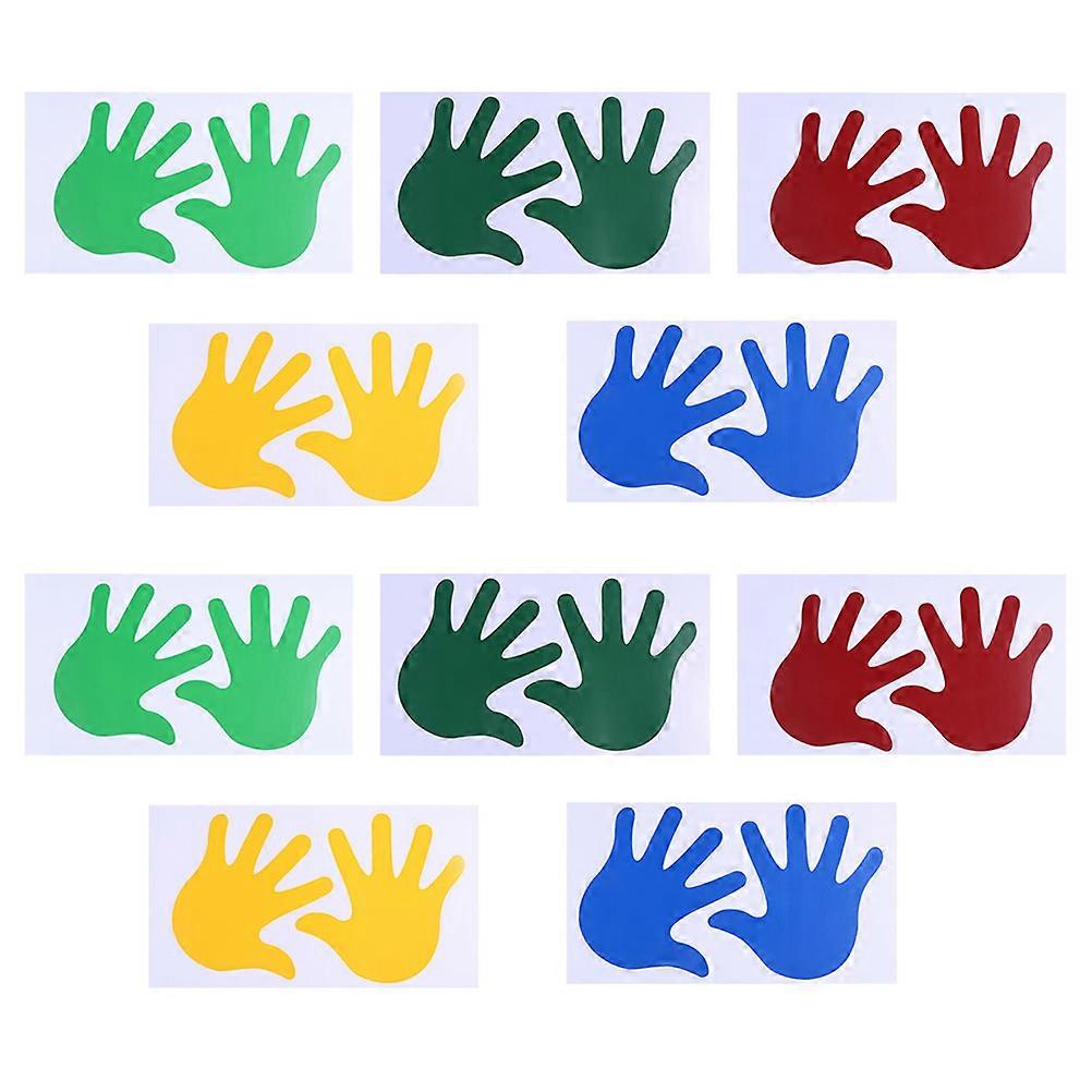 Handprint Wall Decals 20 Pairs Adhesive Stickers for DIY Room Decoration, Easy to Apply and Remove, Ideal for Nursery and Playroom Decor